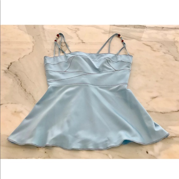 JUST CAVALLI BLUE SEXY BUSTIER TOP SIZE 6 NWOTS! - Picture 6 of 12